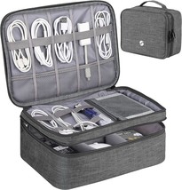 Travel Electronics Organizer, Double Layer Large Shockproof Cable Storag... - £34.74 GBP