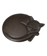 Set Of 3 Cast Iron Sleeping Kitty Cat Garden Stepping Stone Pave Foot Steps - $1,113.20 MXN