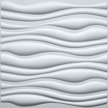 Dundee Deco 3D Wall Panels - Contemporary Wave Paintable White PVC Wall Paneling - £6.15 GBP+