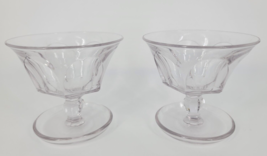 Desert Glasses with Dish Like Foot 3 1/2&quot; Tall 3 3/4&quot; Opening Chrystal Clear - £10.60 GBP