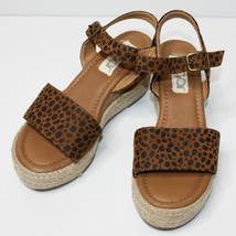 Sugar Women&#39;s Koko 3 Cheetah Platform Espadrille Cork Wedge Sandals size... - $29.99