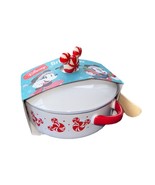 Mickey &amp; Minnie Mouse Christmas Peppermint Candy Brie Baker Dish w/Woode... - $39.99