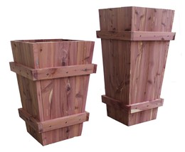 AMISH PLANTER BOX - Solid Red Cedar Raised Outdoor Display - £207.32 GBP+