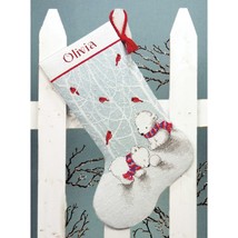 Dimensions Counted Cross Stitch Kit 16 Long-Snow Bears Stocking (14 Count) - $1,095.79 MXN