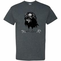 Crow Eats Stick Family - Funny Sarcastic Dark Humor Raven T Shirt - Small - Dark - £19.01 GBP