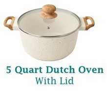 Pioneer Woman ~ LINEN SPECKLE ~ 5 Quart ~ Dutch Oven w/Lid ~ Cast Alumin... - £37.31 GBP