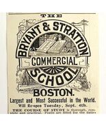 Bryant &amp; Stratton Commercial College 1894 Advertisement Victorian 1 ADBN1jj - $28.01 CAD