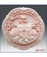 2D Silicone Soap Mold â€“ Bunnies Nose to Nose - $26.00