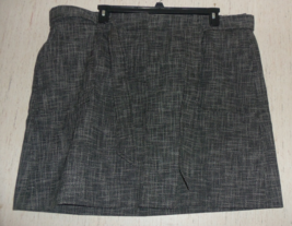 Nwt Womens Ann Taylor Loft Plus Lined Black Tweed Skirt W/ Pockets Size 20 - £25.89 GBP