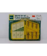 Hanson 6 Piece High Speed Steel Router Bit Set No S6-A NOS - $44.99