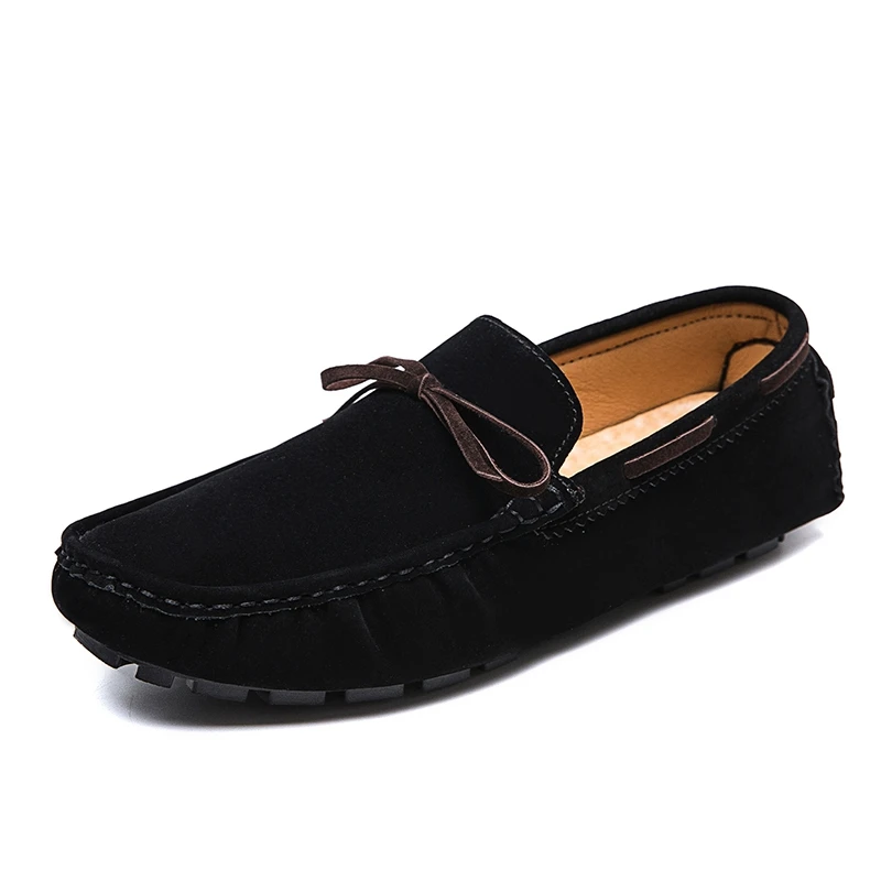 Mens Moccasin Gray Brown Black Loafers Men Leather Shoes Luxury Designer... - $46.17