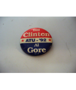 Vintage 1992 Bill Clinton Al Gore President Campaign Pin-back Button Pol... - $73.10 MXN