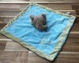 Unipak Elephant Lovey Security Blanket Gray Elephant Blue Green Lovey Mo... - $21.84