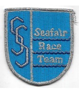 Vintage Seafair Race Team Silver &amp; Blue 2 1/4&quot; x 3 1/8&quot; Embroidered Shie... - $8.00