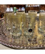 Luxury Moroccan tea glasses- Moroccan gold tea glasses gold-  Moroccan g... - £49.54 GBP