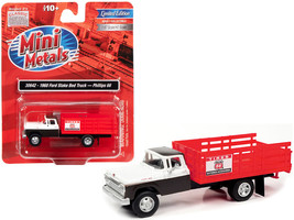 1960 Ford Stake Bed Truck &quot;Phillips 66&quot; Black and White with Red Stakes 1/87 ... - £27.13 GBP