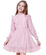 WULFUL Girls Long Sleeve Flared Belted A-line Dress Pink Size 7-8 - $196.22 MXN WULFUL Girls Long Sleeve Flared Belted A-line Dress Pink Size 7-8 - $196.22 MXN