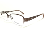 Tres Jolie by Marchon Eyeglasses Frames 160 210 Brown Rectangular 52-17-135 - $46.59