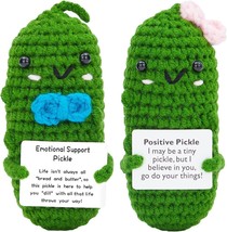Positive Pickle Handmade Emotional Support Pickle Cucumber Gift Emotional Encour - £19.66 GBP