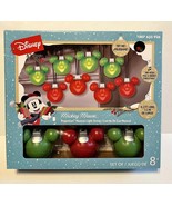 Disney Christmas Mickey Mouse Projection Green &amp; Red Singing String Ligh... - $34.64