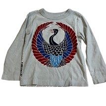Tea Collection Gray Crane &amp; Turtle Boys Long Sleeve T-Shirt Sz 3 - £11.51 GBP