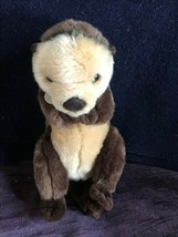 Gently Used Miyoni by Aurora Plush Brown &amp; Tan OTTER Stuffed Animal – 9 inches  - £11.70 GBP