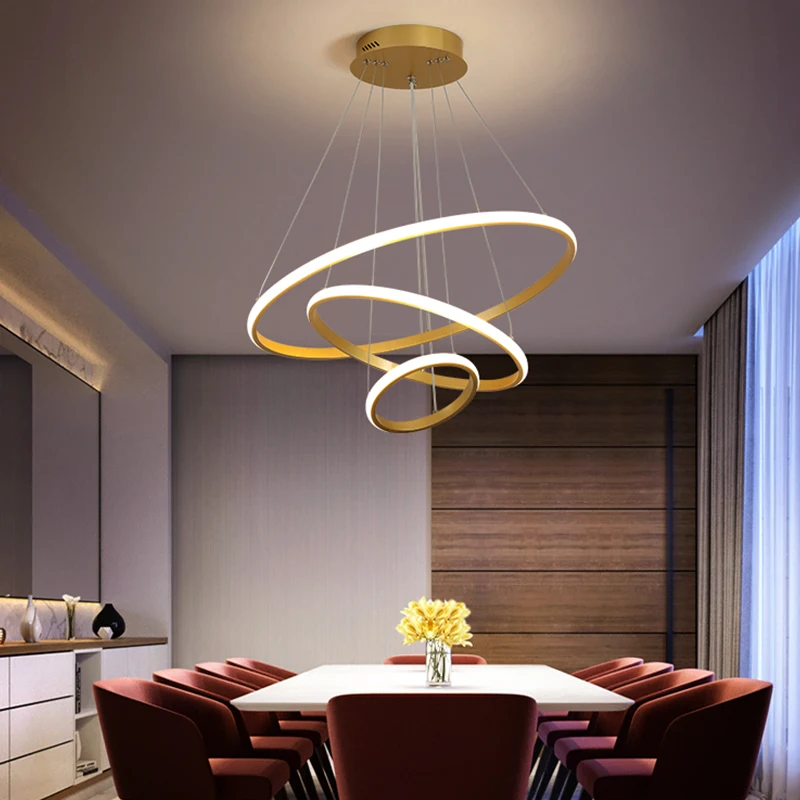 Murlamp modern minimalist led chandelier restaurant kitchen golden ceili... - $88.94+