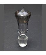 Clear Glass Ball Point Heavy Bottle Stopper Decanter 4 1/2” height Vintage  - $22.74