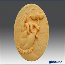 2D Silicone Soap Mold â€“ Buddha finger holding Lotus - £19.54 GBP