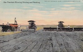 Gas Tractors Plowing Discing &amp; Seeding Postcard Posted Dated 1910&#39;s - £7.88 GBP