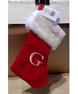 Christmas Monogram Stockings You Choose Letter 9" x 6" Hobby Lobby NIB 274C - $5.49