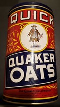 Vintage 1990 Quaker Quick Oats Company Tin Container Chicago U.S.A. - Free Ship! - £18.48 GBP