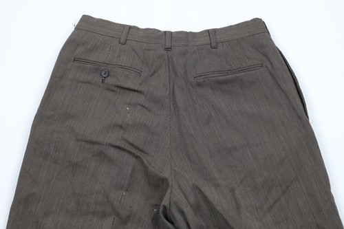 Vtg 70s Pierre Cardin Mens 29x26 Distressed Wool Striped Wide Leg Chino Pants Item image 10