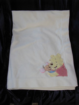 Disney Winnie The Pooh And Kanga Roo Kangaroo Cream Ivory Fleece Baby Blanket - £21.78 GBP