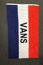 Vans Shoes Off The Wall Red White &amp; Blue Flag wall Banner 59”x35” Factory Fresh - £15.65 GBP