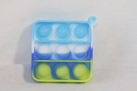 Novelty Keychain (new) SQUARE SILICONE - LT BLUE, WHTE, BLUE, GRN COMES ... - $7.27