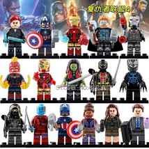 16pcs Superhero Avengers Endgame Captain Marvel Iron Man Thor Gamora Minifigures - £25.94 GBP