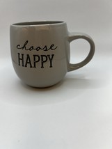 Stephen Joseph Coffee Tea Mug – “Choose Happy”– Gray Reflective - $12.74