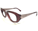 Fendi Eyeglasses Frames FS229 Plum Clear Purple Oval Round Full Rim 52-2... - $46.53