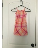 Faded Glory Toddler Girls Child Orange Pink Plaid Tank Dress Sleeveless ... - £25.67 GBP