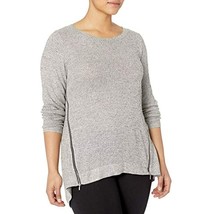 MSRP $69 Rachel Roy Women&#39;s Plus Size Long Sleeve Zip Front Heather Gray Size 0X - £14.71 GBP