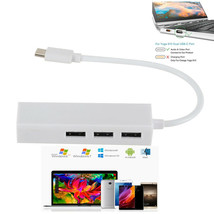 USB 2.0 Hub Type-c Port USB HUB 2.0 RJ45 Lan Network Card - $14.80