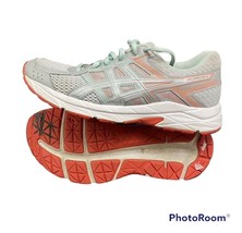 Asics Women&#39;s Gel Contend 4 Ortholite Running Shoes Size 8 Gray Mint T765Q VGUC - £17.97 GBP