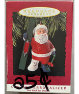 Hallmark Keepsake 1993 Christmas Break Santa Skiing Ornament Cast - £3.14 GBP