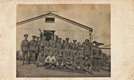 Large Group British Soldiers In Front Of Building~Military Real Photo Postcard - £9.06 GBP