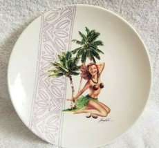Garry Palm Coconut Girl 8&quot; Ceramic Plate Island Heritage 2003 Hawaiian - £11.95 GBP