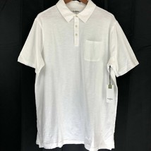 Goodfellow &amp; Co White Polo Shirt Men&#39;s Size 2XB (2XL Big) White Short Sleeve NWT - £7.67 GBP