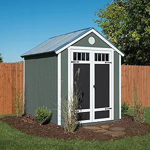 Garden Shed 6X8 Do-It-Yourself Wooden Storage Shed With Metal Roof - $3,252.99