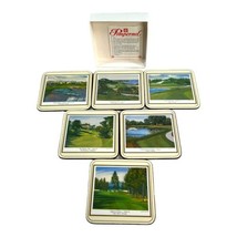 Pimpernel Golf Coasters Six Traditional American Golf Courses Set of 6 In Box - $21.49