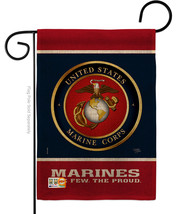Proud Marine Corps Burlap - Impressions Decorative Garden Flag G158406-DB - £21.20 GBP